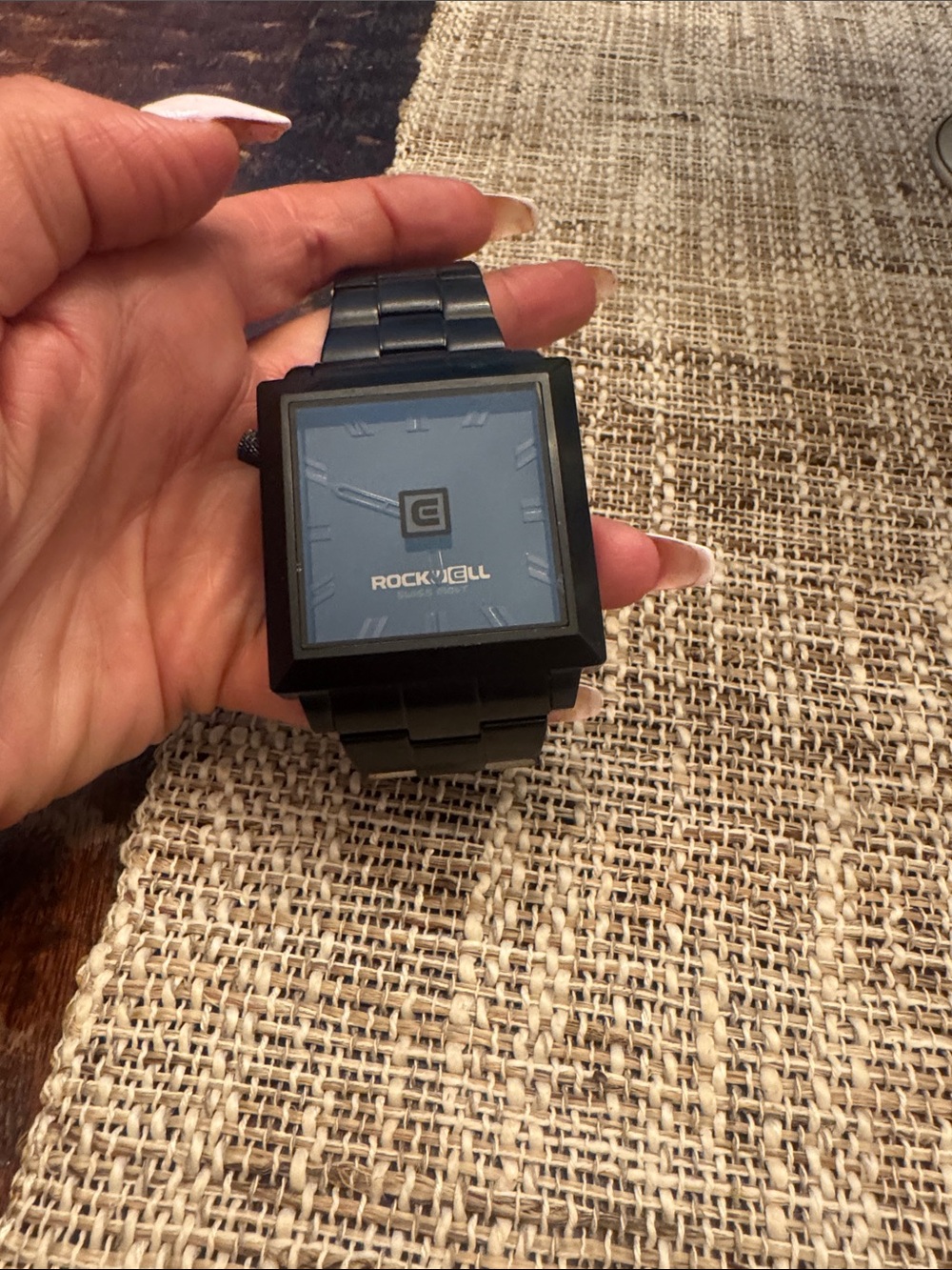 Rockwell Square Men's Smartwatch in Black and Blue